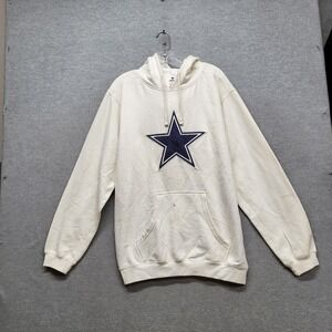 Dallas Cowboys Men Hoodie M White Cowboys Authentic Apparel Star Logo READ